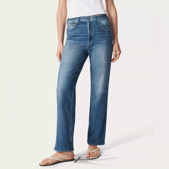 NWT rag & bone Women’s Cosmos Miramar Shea High-Rise Relaxed Straight Pants 27 - Picture 5 of 6